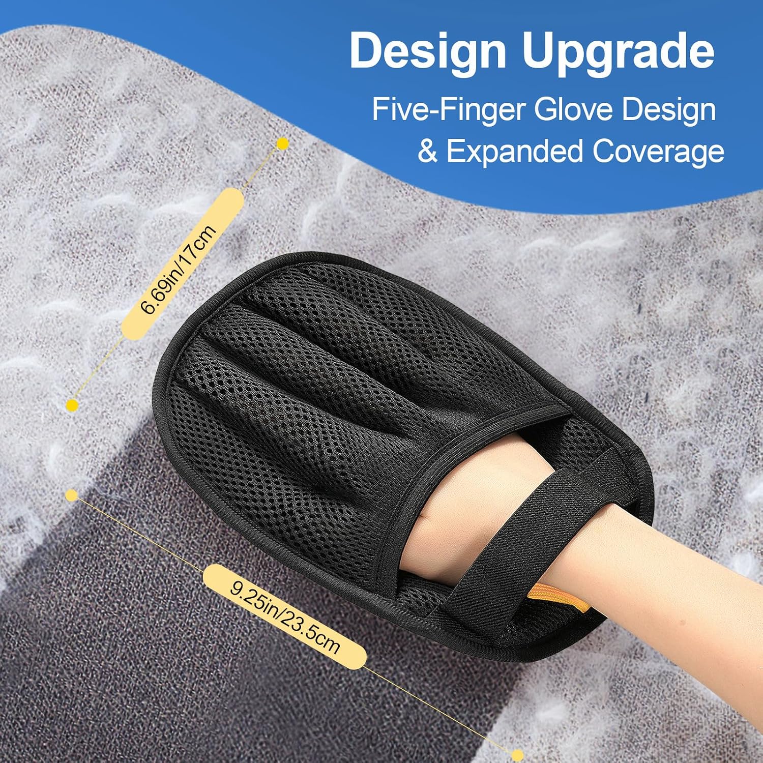 Reusable Pet Hair Remover Glove, Mesh Fabric, One Piece — view 2