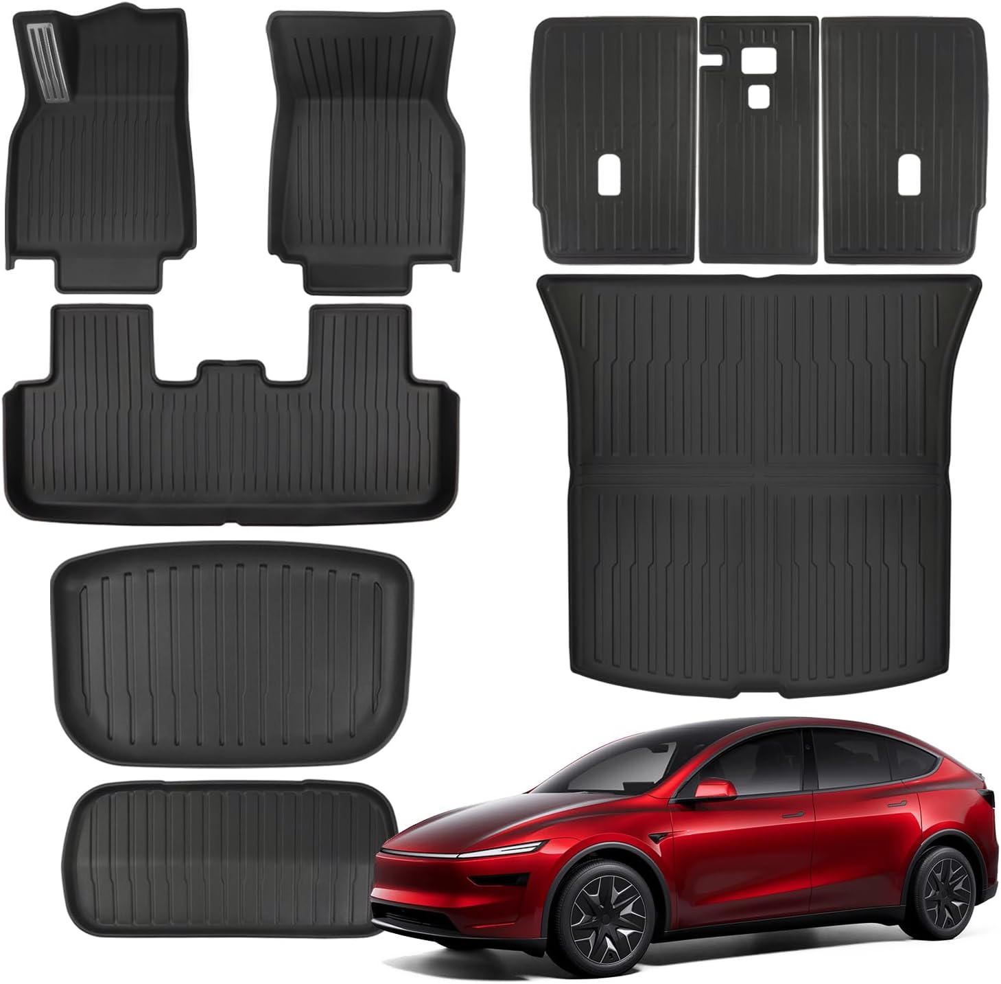 Vehicle Floor Liners, Thermoplastic Elastomer, Full Set